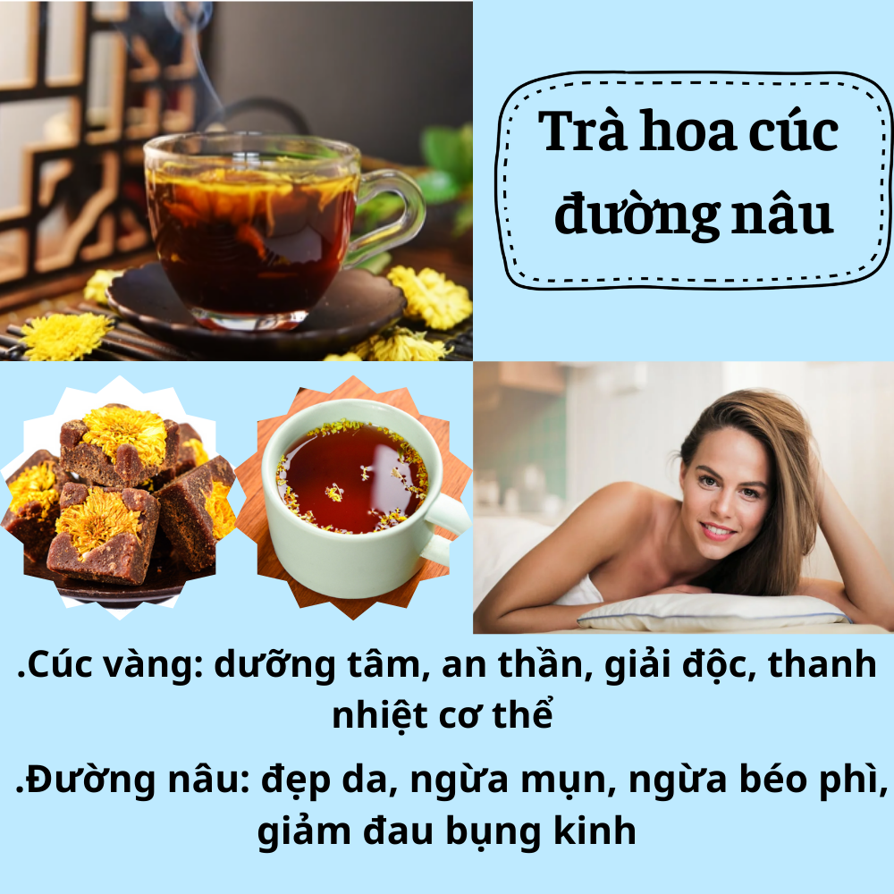 1 kg trà hoa cúc đường nâu