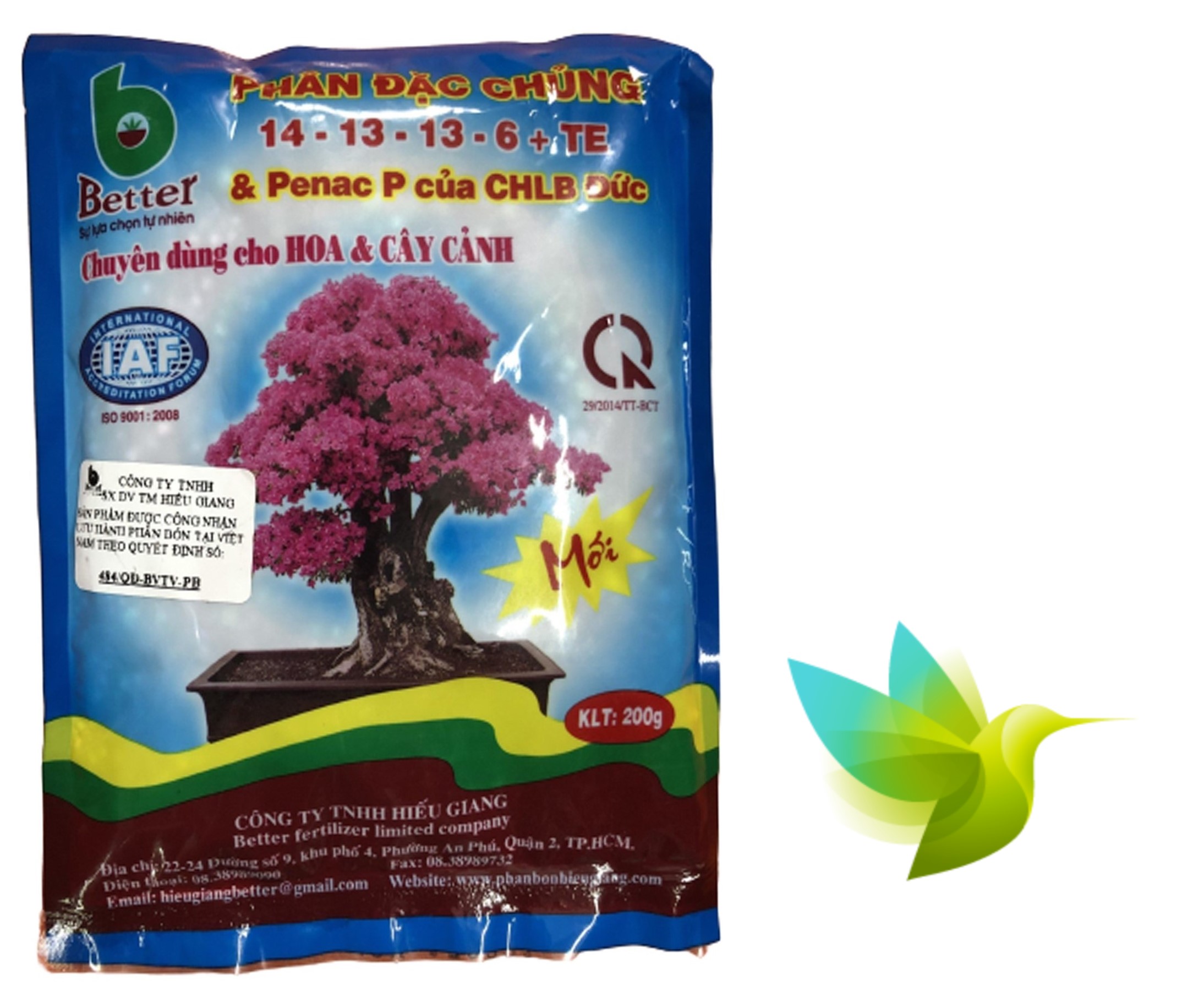 Phân bón npk better 14-13-13+6s+te - #120a# 200g