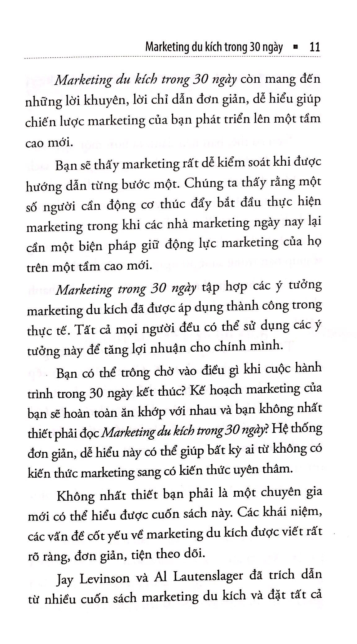 Sách - Marketing du kích trong 30 ngày