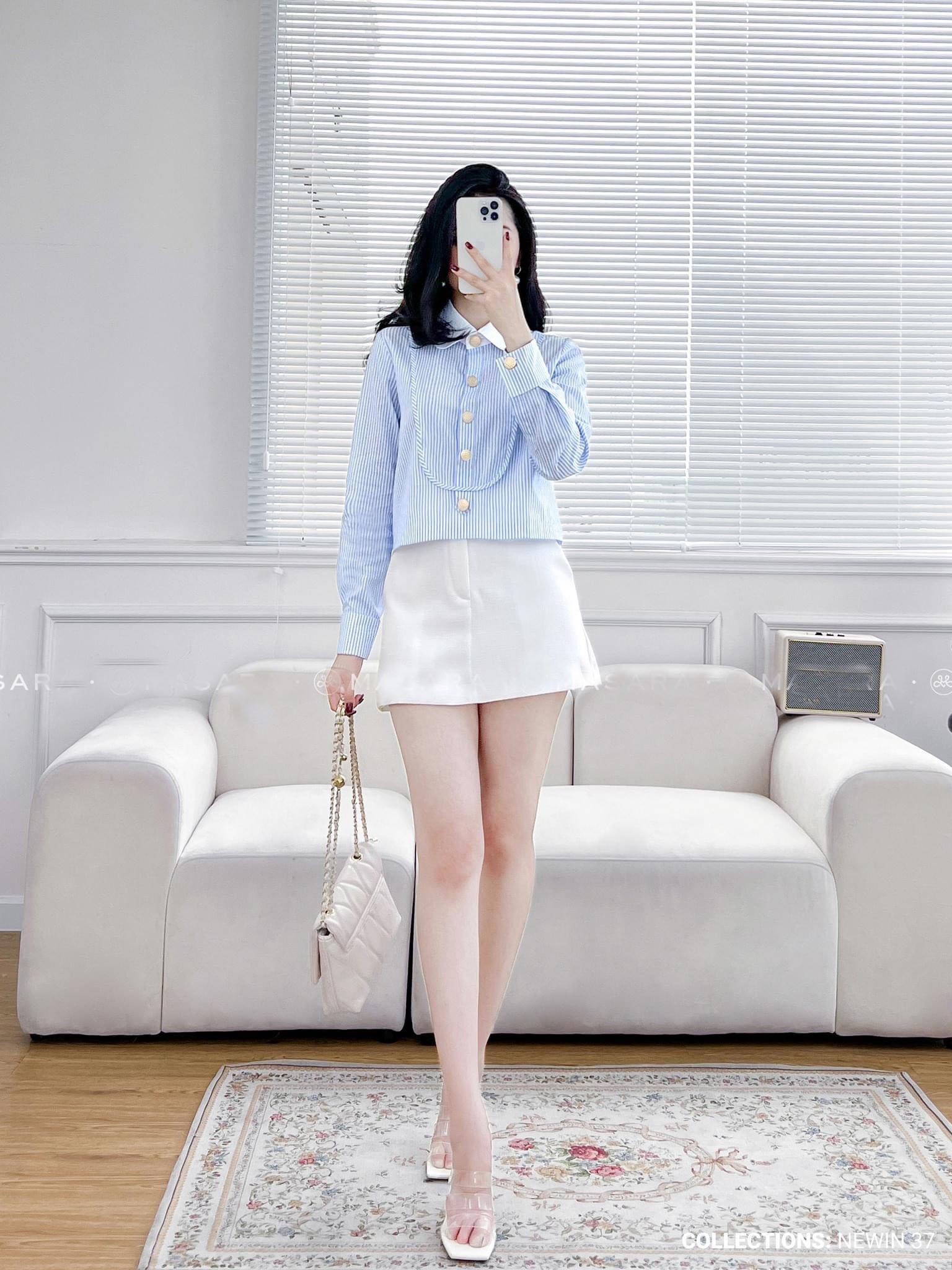 ÁO SỌC CARO PHỐI MÀU CỔ
