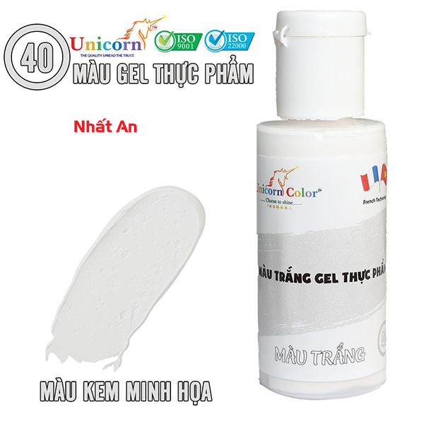 [HCM]MÀU GEL THỰC PHẨM TRẮNG 28GR UNICORN