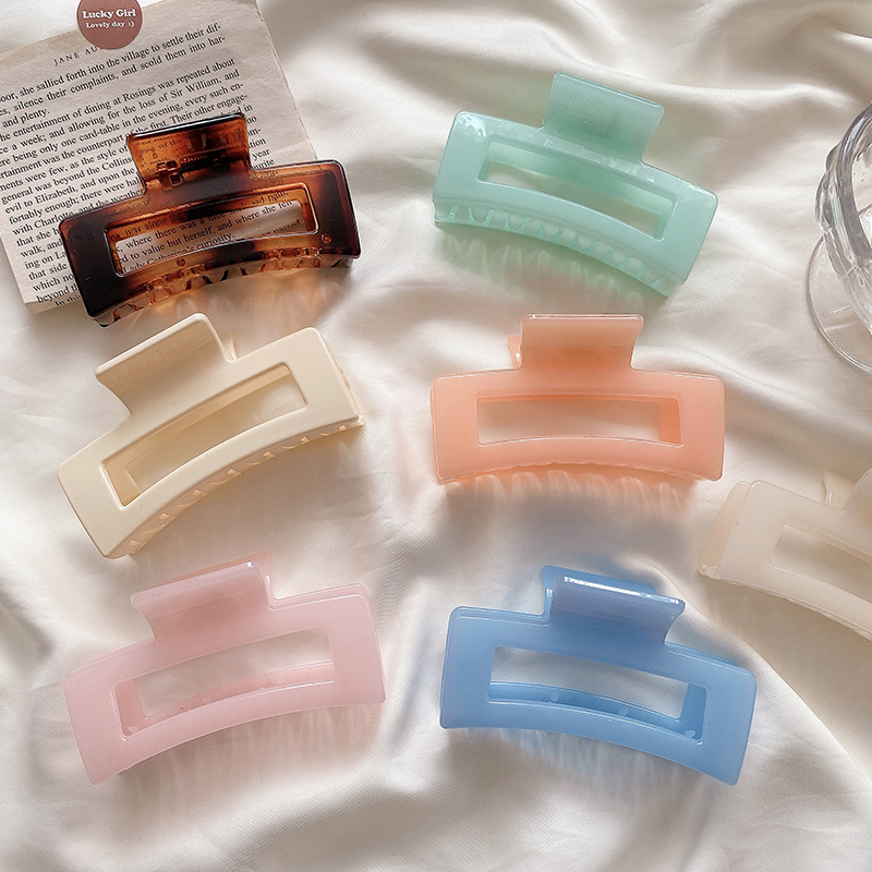 KẸP GẤP TÓC HOT TREND (KẸP CÀNG CUA VUÔNG MÀU TRƠN) - HÀNG MỚI VỀ