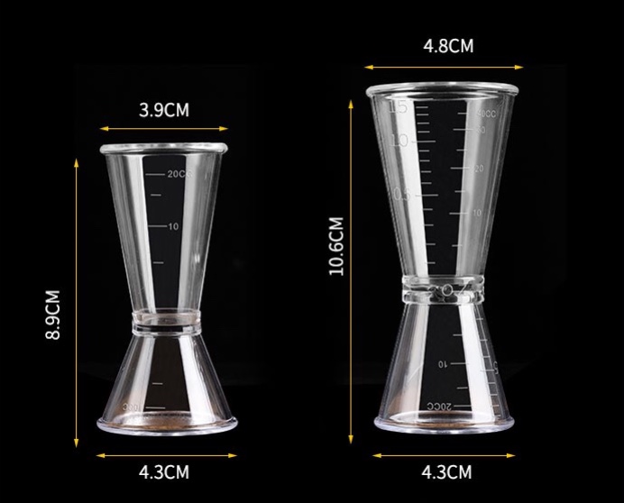 Jigger Pha Chế Nhựa PC [ 20cc & 40cc ]