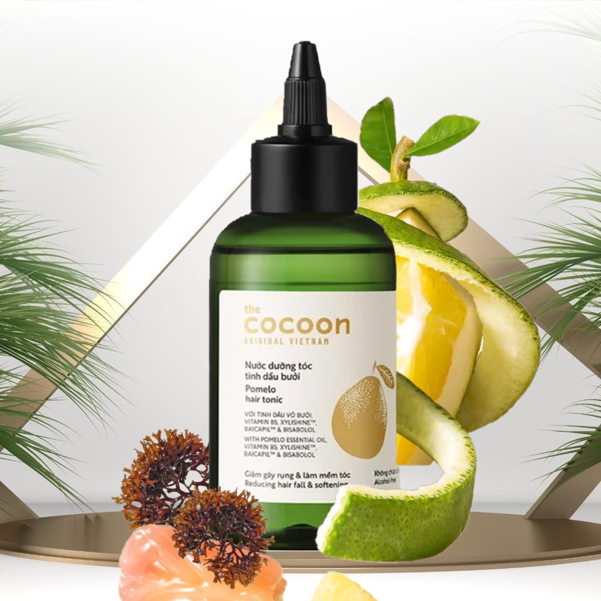 Dưỡng Tóc Cocoon Tinh Dầu Bưởi 140ml Cung Cấp Dưỡng Chất Làm Sạch Da Đầu Giúp Tóc Chắc Khỏe Ngăn Rụng Tóc Cocoon Pomelo Hair Tonic 140ml