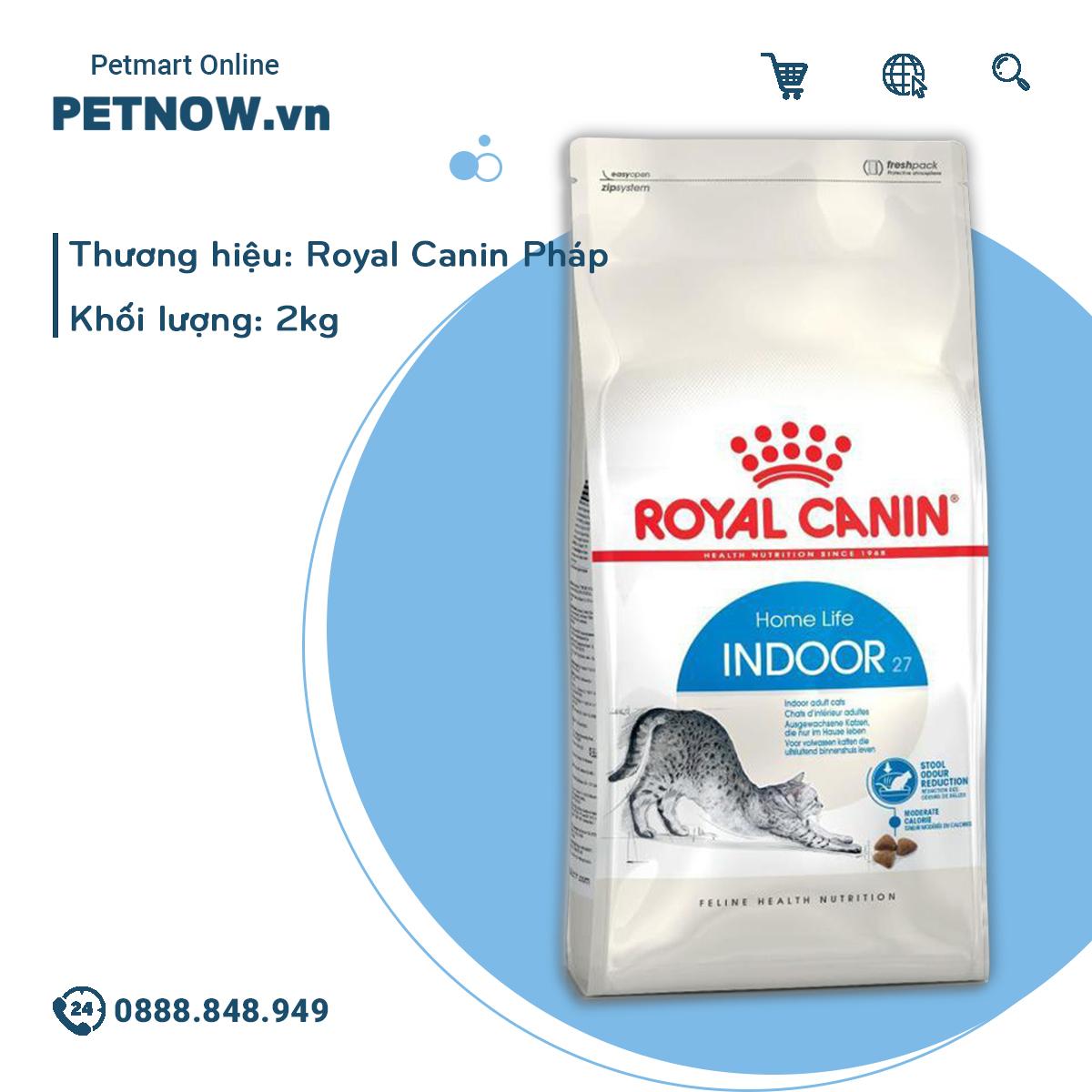[HCM]Thức ăn mèo Royal Canin INDOOR - 2kg