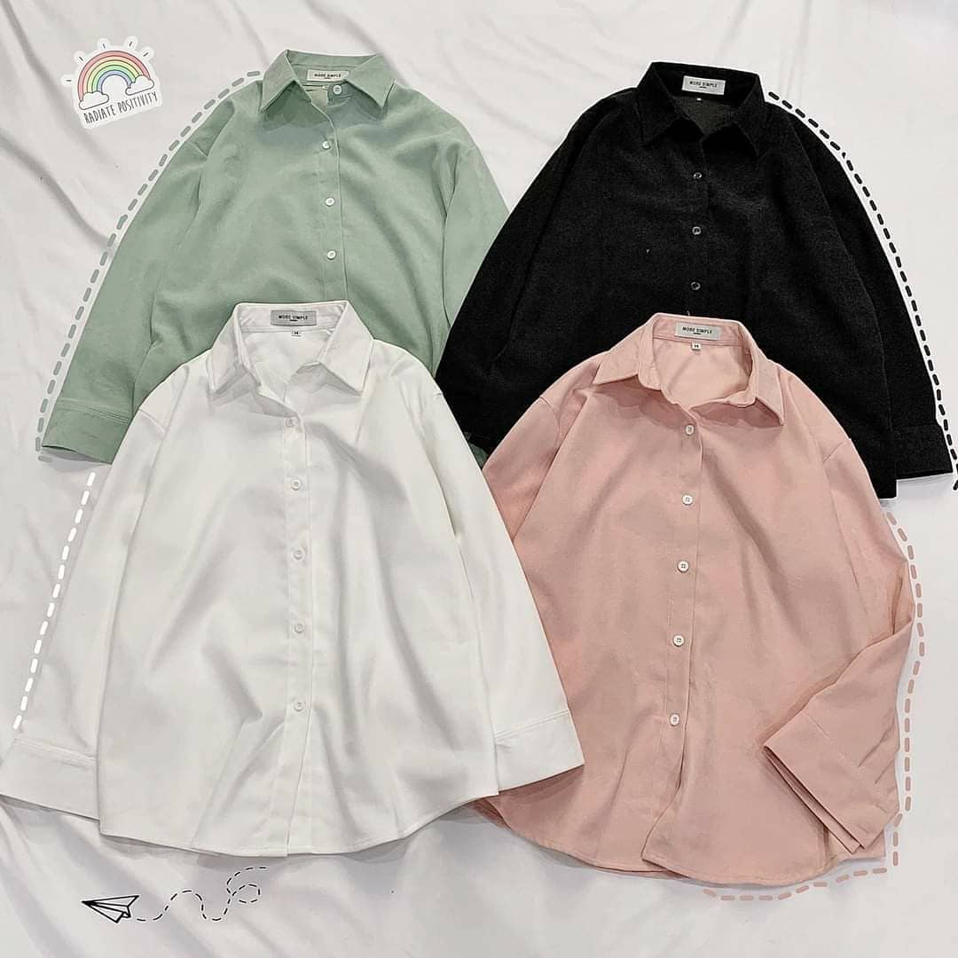 [YoloBoutique] SƠ MI FORM RỘNG UNISEX (ĐEN, TRẮNG, HỒNG, XANH)