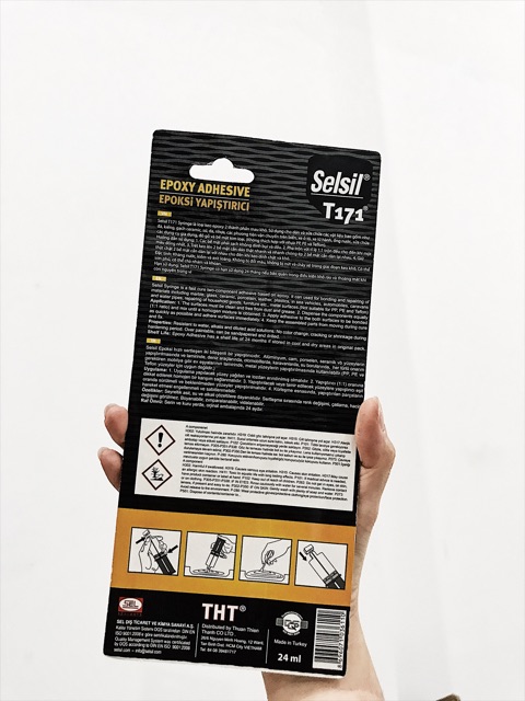 [HCM][Keo AB trong siêu dính] Selsil T171 Epoxy Syringe 5 Min Multipurpose