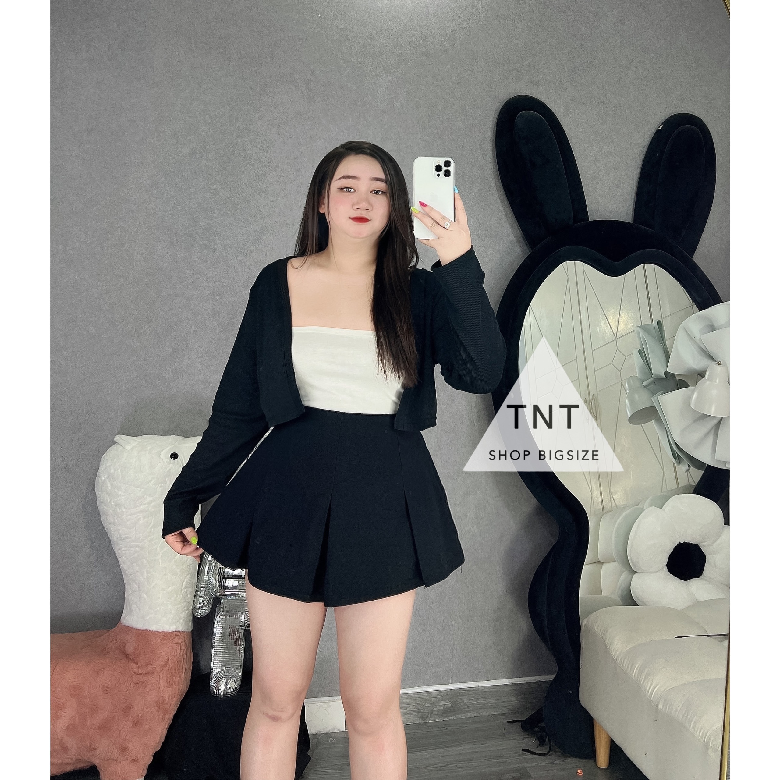 CHÂN VÁY KAKI XẾP LƯNG CAO [TNT SHOP BIGSIZE 60KG 90KG]