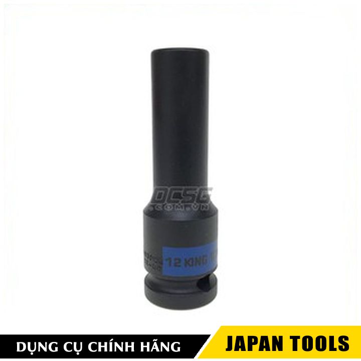 Đầu tuýp 12 cạnh màu đen dài 12mm kingtony 493012m | japan tools