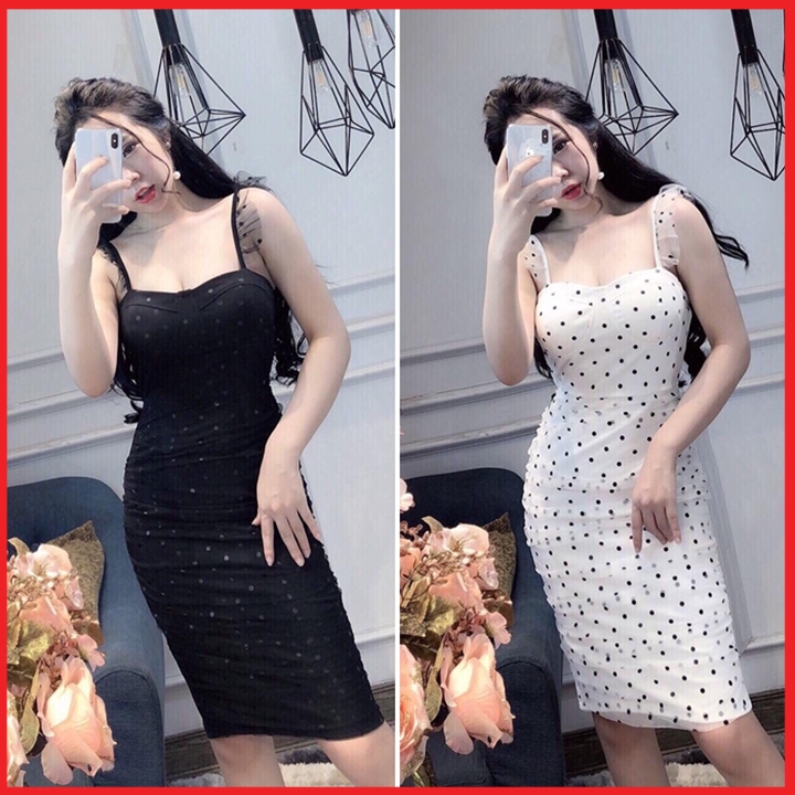 [HCM]ĐẦM BODY CHẤM BI THỜI TRANG 401