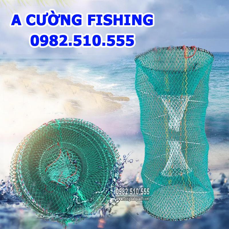 Lồng lò xo bắt cua, ếch, rùa, ba ba, - xanh siêu dày