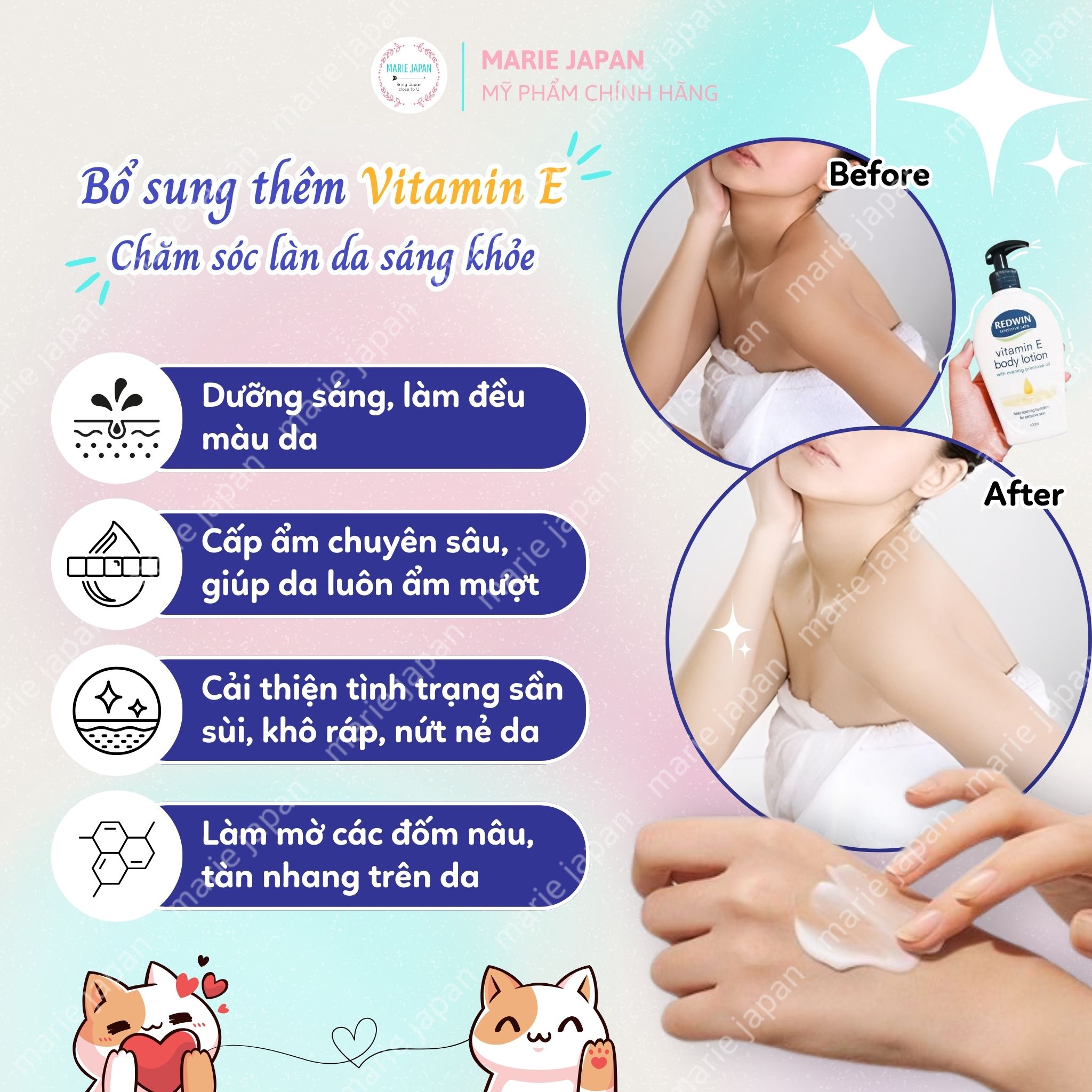 Dưỡng Thể Redwin Sensitive Skin Vitamin E Body Lotion 400ml