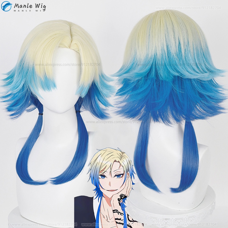 Ready Stock Michael Kaiser Cosplay Wig Anime BLUE LOCK 55cm Yellow Blue