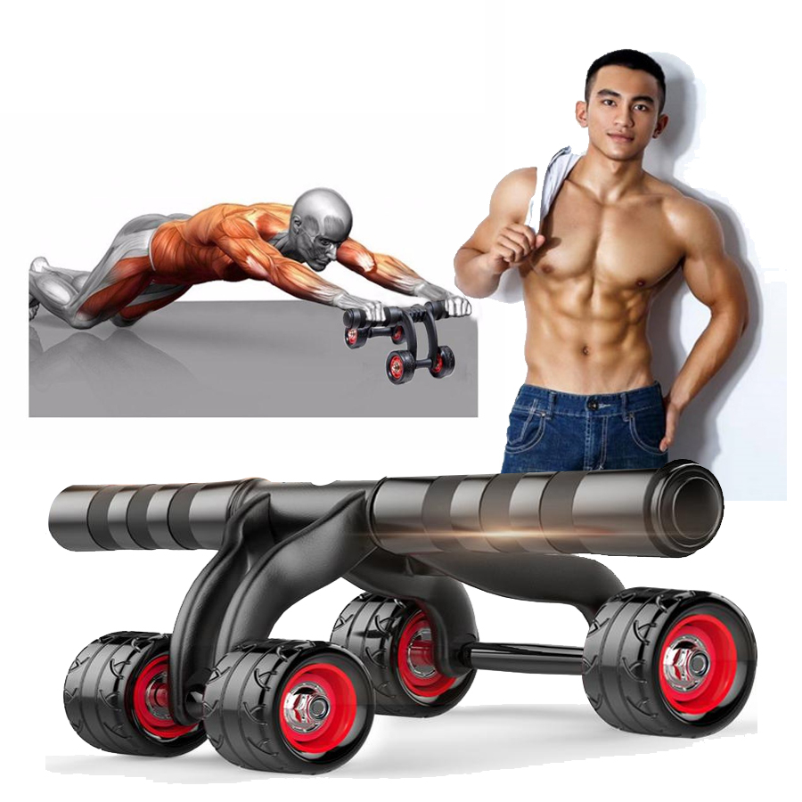 Con lăn 4 bánh tập cơ bụng ab roller