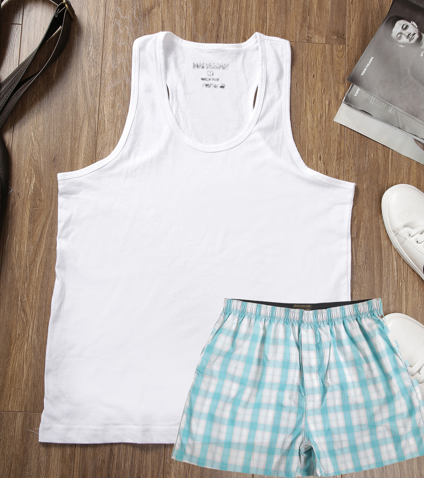 Combo bộ mặc nhà nam hahaman ba lỗ cotton siêu mát cbmn01