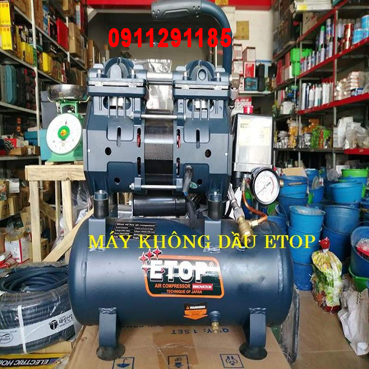 Máy nén khí không dầu ETOP 9l màu xanh
