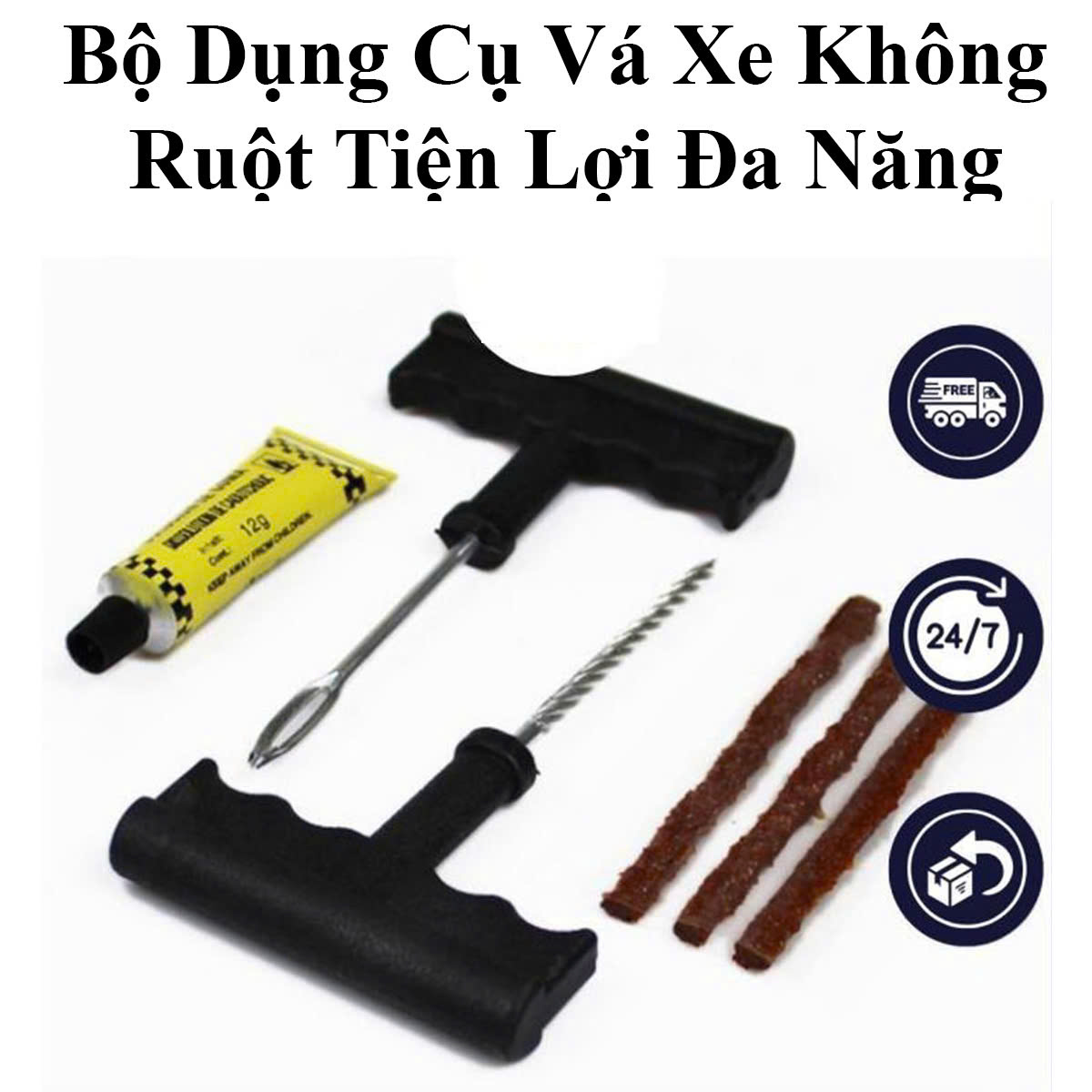 Bộ Dụng Cụ Vá Xe Không Ruột HongFeng