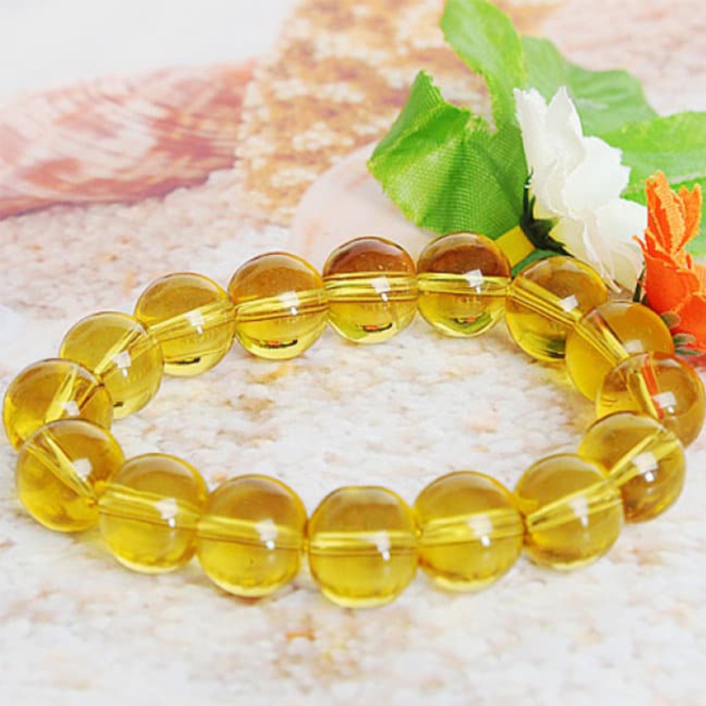 Vòng tay đá. Thach Anh Vàng chất lượng 5A