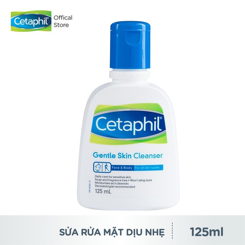 [VOUCHER 10% TỐI ĐA 50K-MUA 2 GIẢM 5%] Cetaphil Sữa Rửa Mặt Dịu Nhẹ Cho Mọi Loại Da Gentle Skin Cleanser 125ml