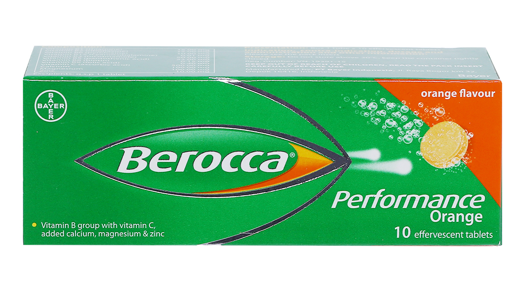 COMBO 2 TUÝP sủi bọt Berocca Performance bổ sung vitamin, tăng đề kháng (tuýp 10 viên)