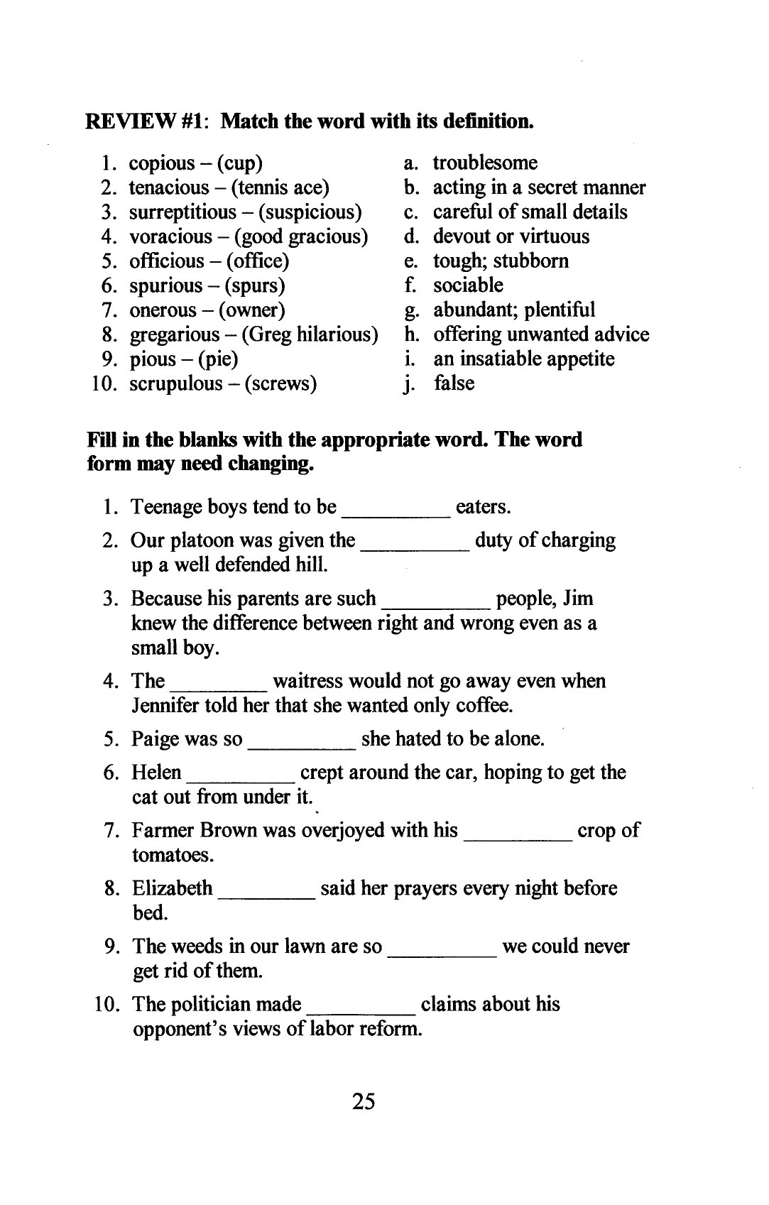VOCABULARY CARTOONS II SAT WORD POWER (Sách đen trắng)