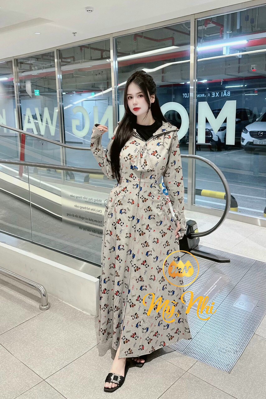 Áo chống nắng nữ toàn thân vải Umi dáng xòe không xẻ sau dài che phủ kín chân mới 2023