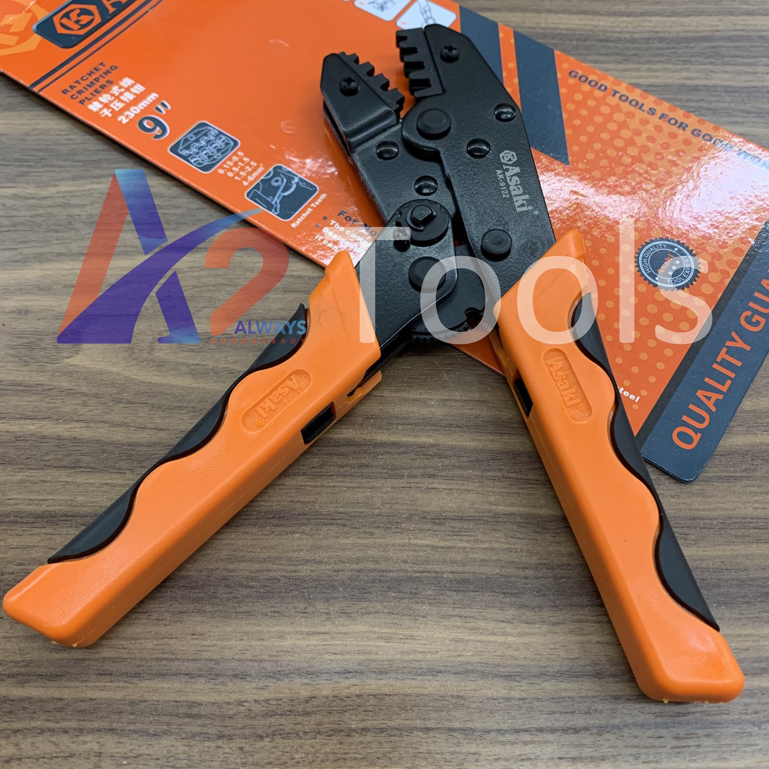 0.15-6.0mm2 Kiềm bấm cos ghim Asaki AK-9122