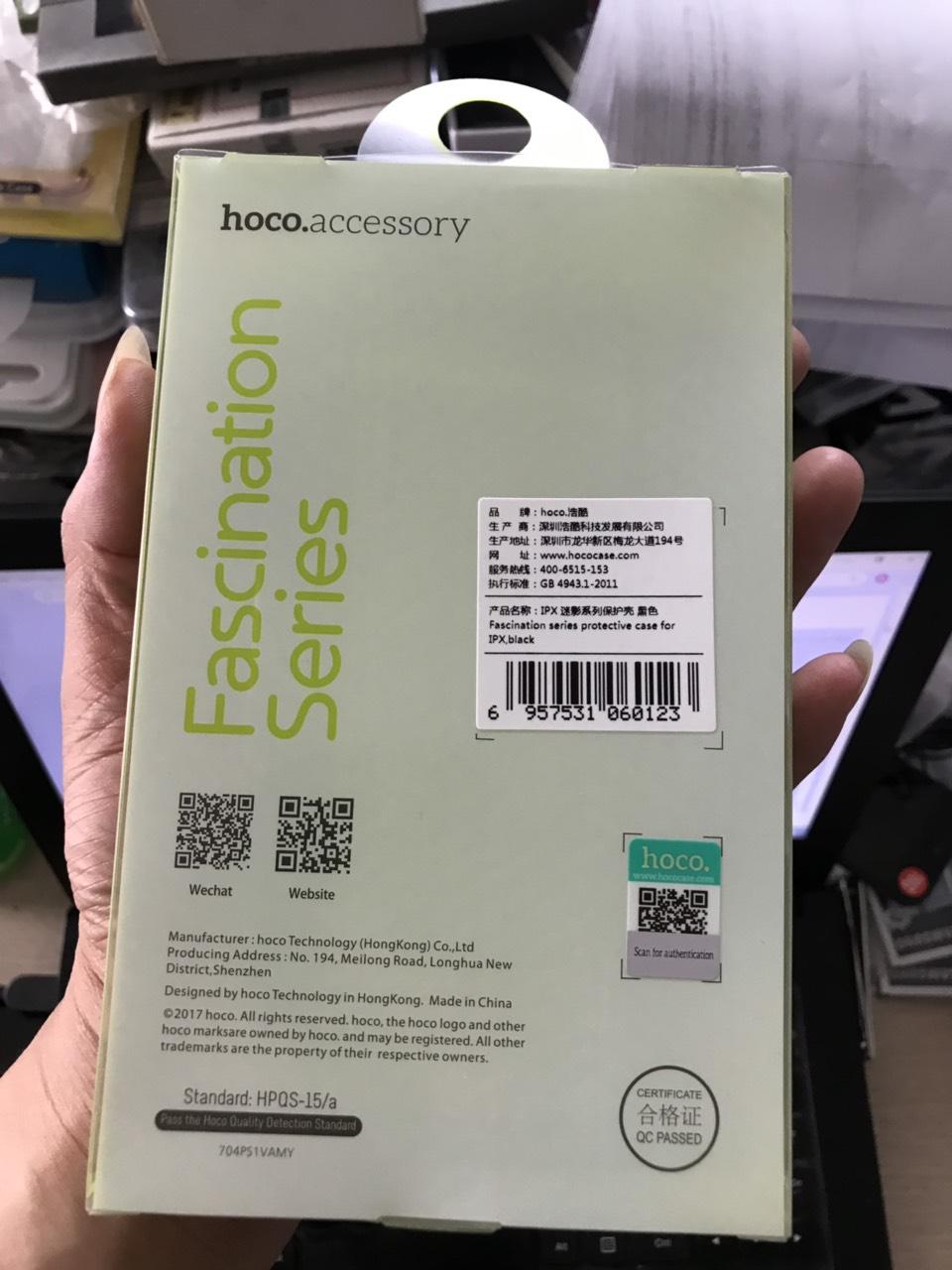 Ốp Lưng Silicon dẻo đen Hoco cho IP X-XS