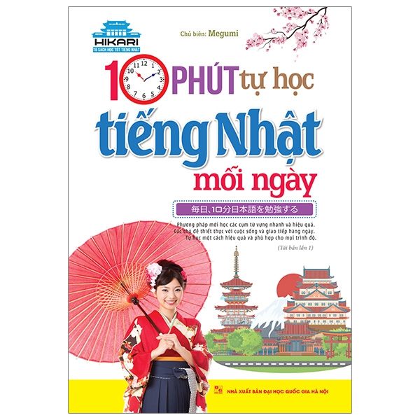 Fahasa - hikari - 10 phút tự học tiếng nhật mỗi ngày - tái bản
