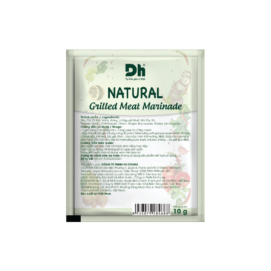 NATURAL GIA VỊ ƯỚP THỊT NƯỚNG 10G