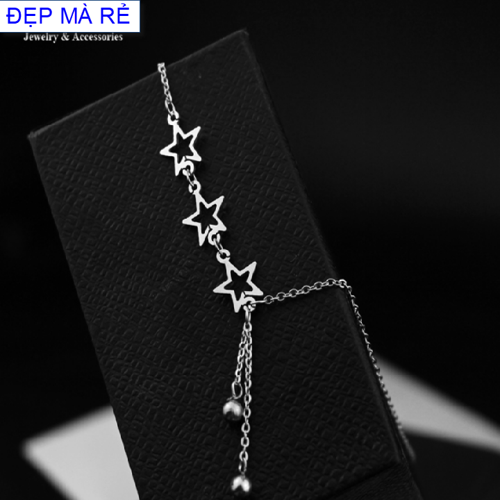 Child chain stainless steel 3 star dangling 2 marbles lovely-commitment 1 Đổi 1 if Hoen, rust, DCTE00343T025039