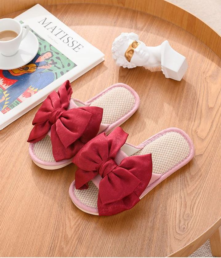 Dép nữ đính nơ siêu xinh Dép đi trong nhà Dép mang văn phòng giá rẻ