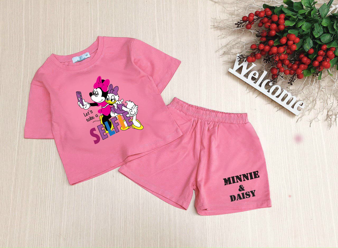 Sét 4 bộ đồ cho bé gái Minnie & Daisy từ 8kg đến 25kg
