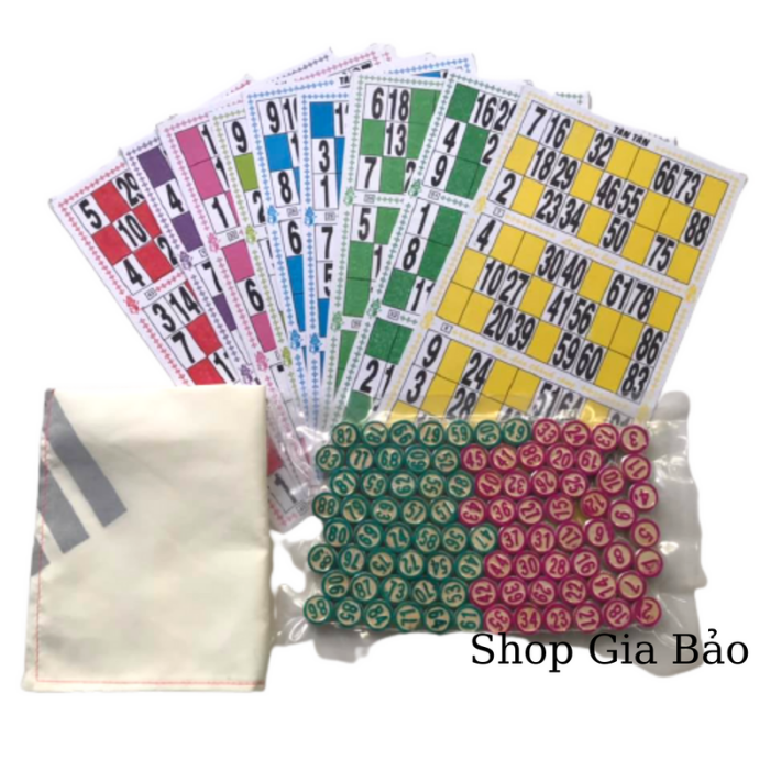 Lô tô gỗ cao cấp 2 mặt số , hàng đẹp