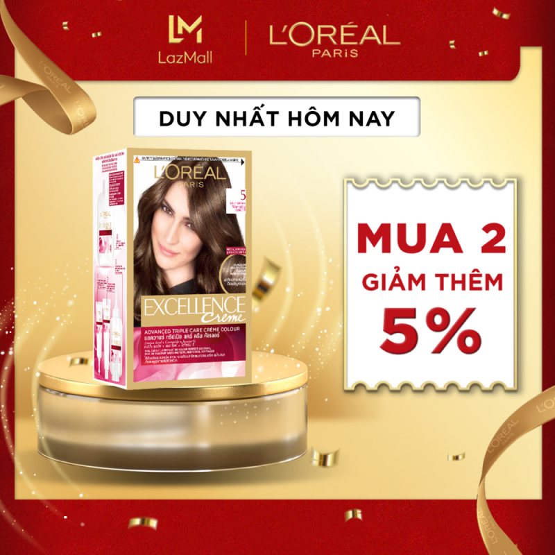 Màu nhuộm dưỡng tóc phủ bạc LOreal Paris Excellence Crème 172ml giá rẻ