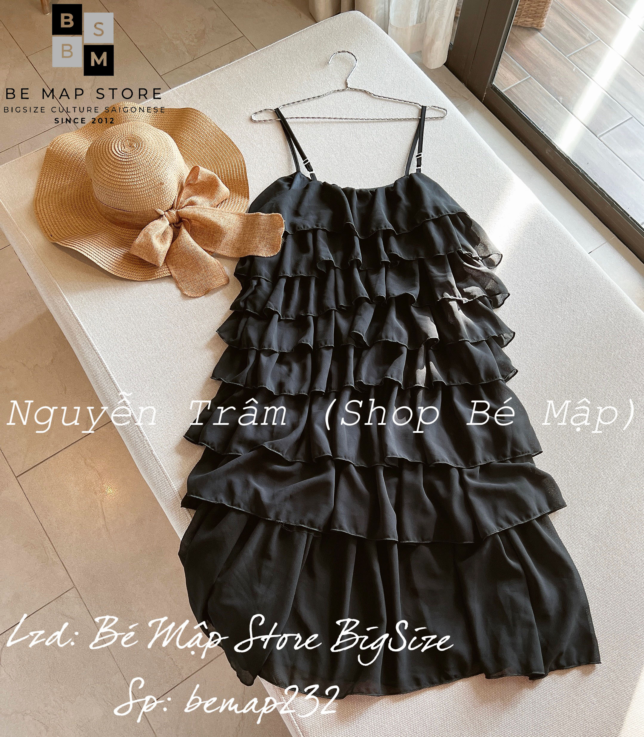 Đầm Maxi 2 Dây Voan Tầng BigSize 60-80Kg [Hình Thật Chính Chủ]