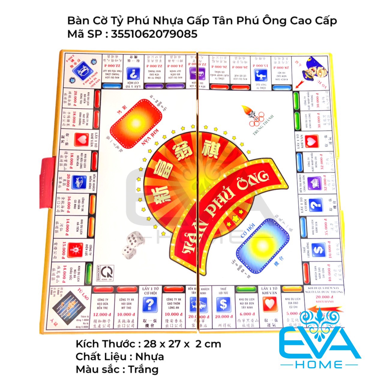 Bộ đồ chơi bàn cờ tỷ phú bằng nhựa gấp doremon