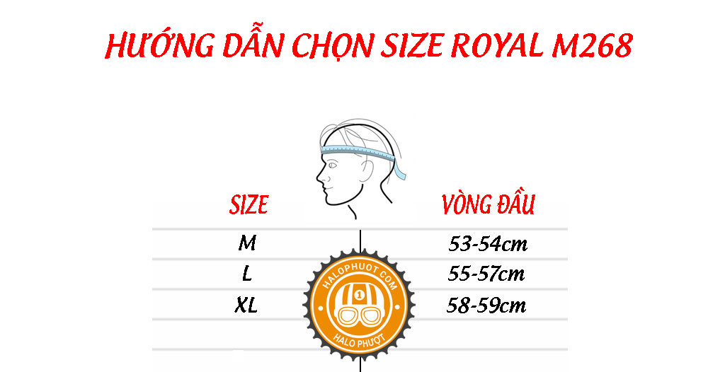 Nón bảo hiểm 2 kính Royal M268 (Bảo hành trọn đời)