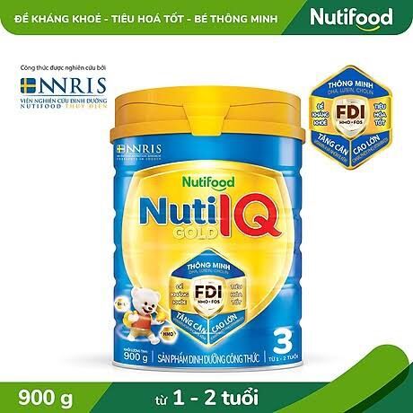 [Hoàn tiền 12%] [HCM]Sữa Bột Nuti IQ Gold 3 900g