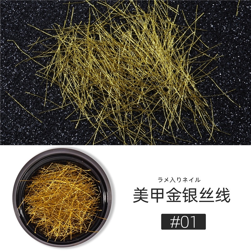 Hộp nhũ sợi chỉ trang trí móng