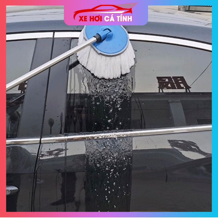 Chổi rửa xe ô tô , lau kính , sàn nhà sợi mềm 2 trong 1 kèm vòi nước đa năng tiện lợi hàng tốt bền bỉ tạo bọt, cây lau xe xịt nước