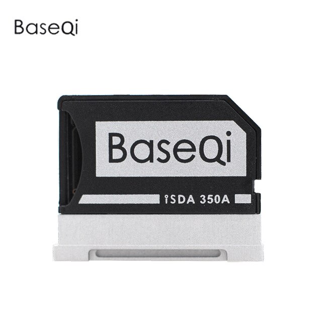 Zzooi baseqi aluminum stealth drive micro sd/tf card adapter memory expansion sd card reader for microsoft surface book 2 15" sd cards