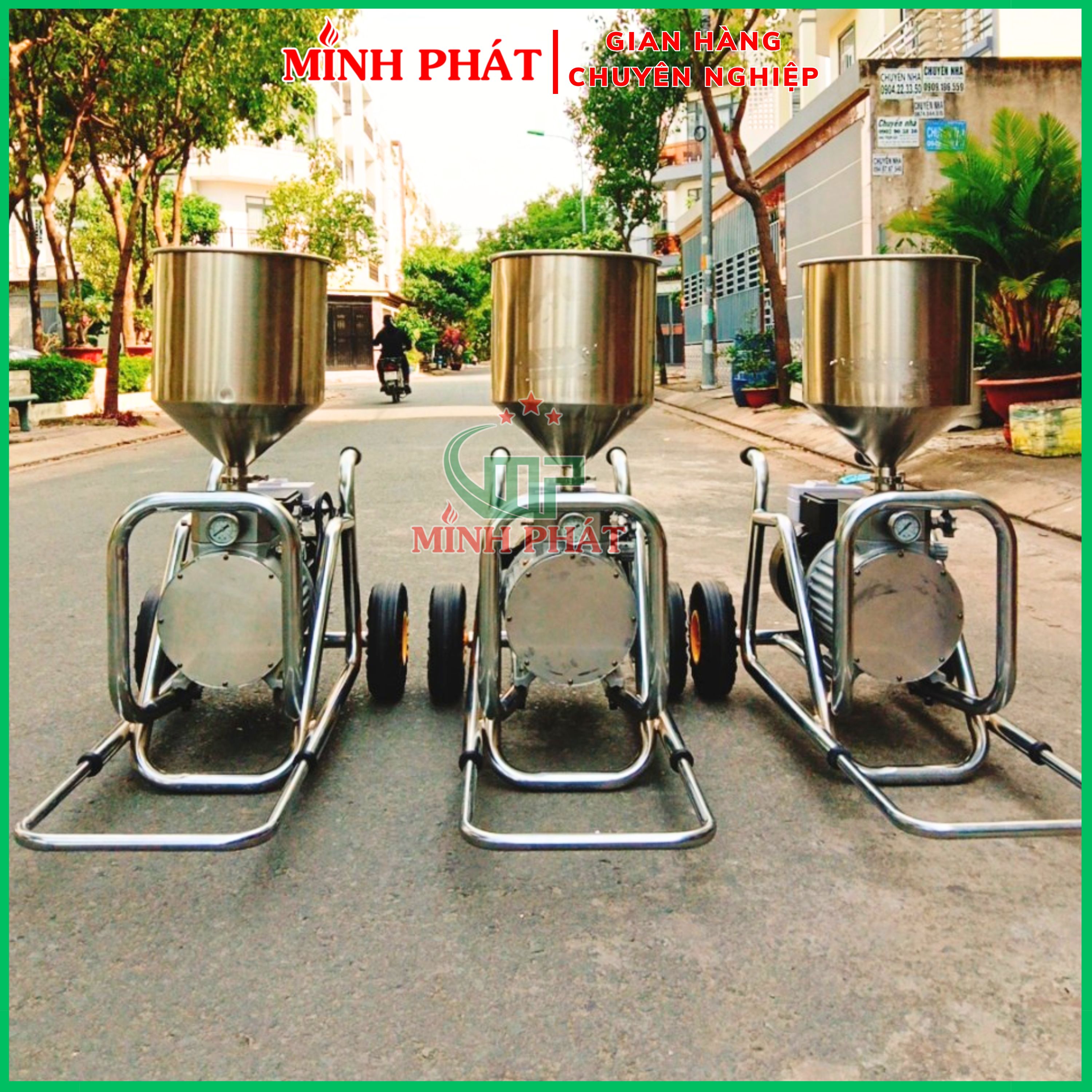 Máy phun bột trét gc-9000, máy phun bột bả matit guchen 9000, phun sơn nước phun matit minh phát