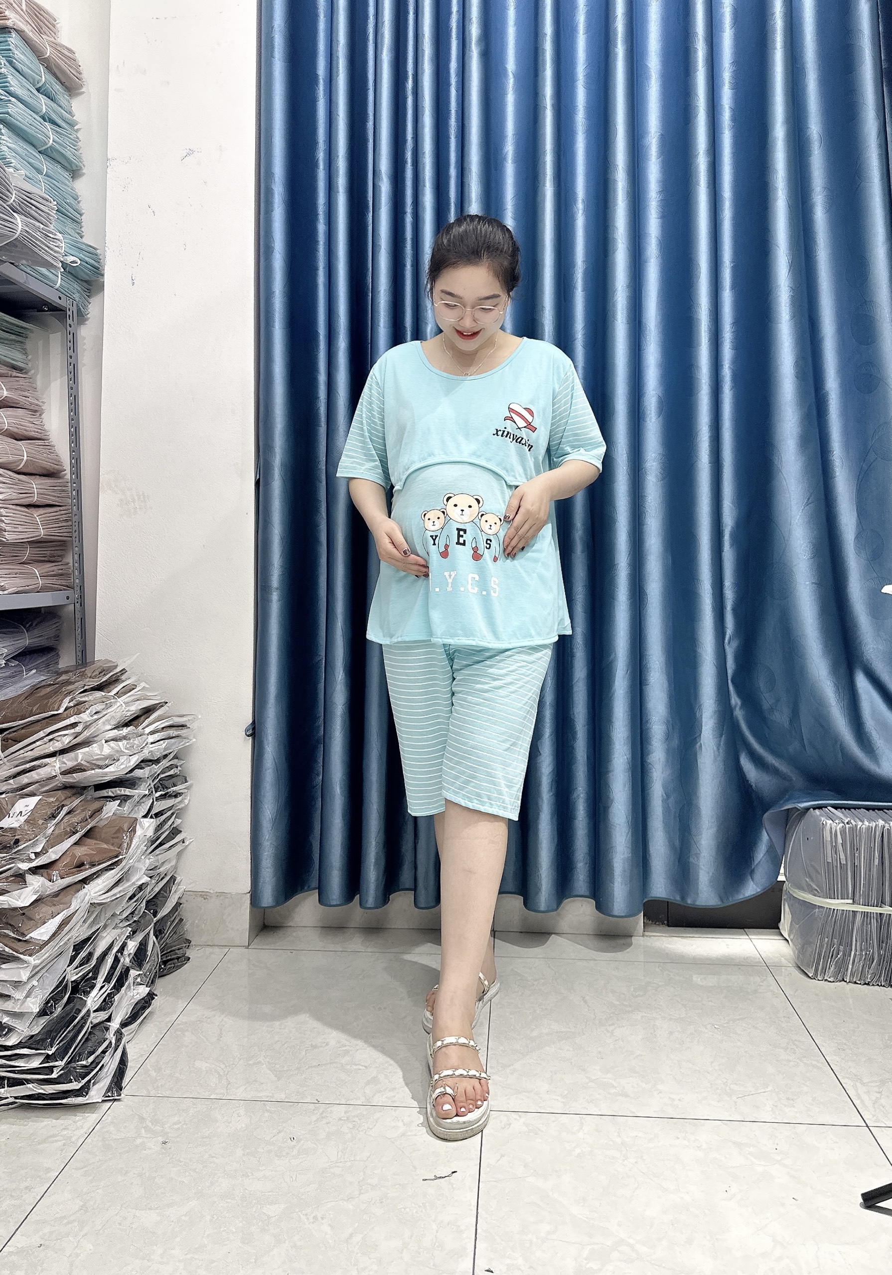 Bộ Đồ Lửng Bầu Và Sau Sinh Form Đại(70-90kg), Đủ Màu DE