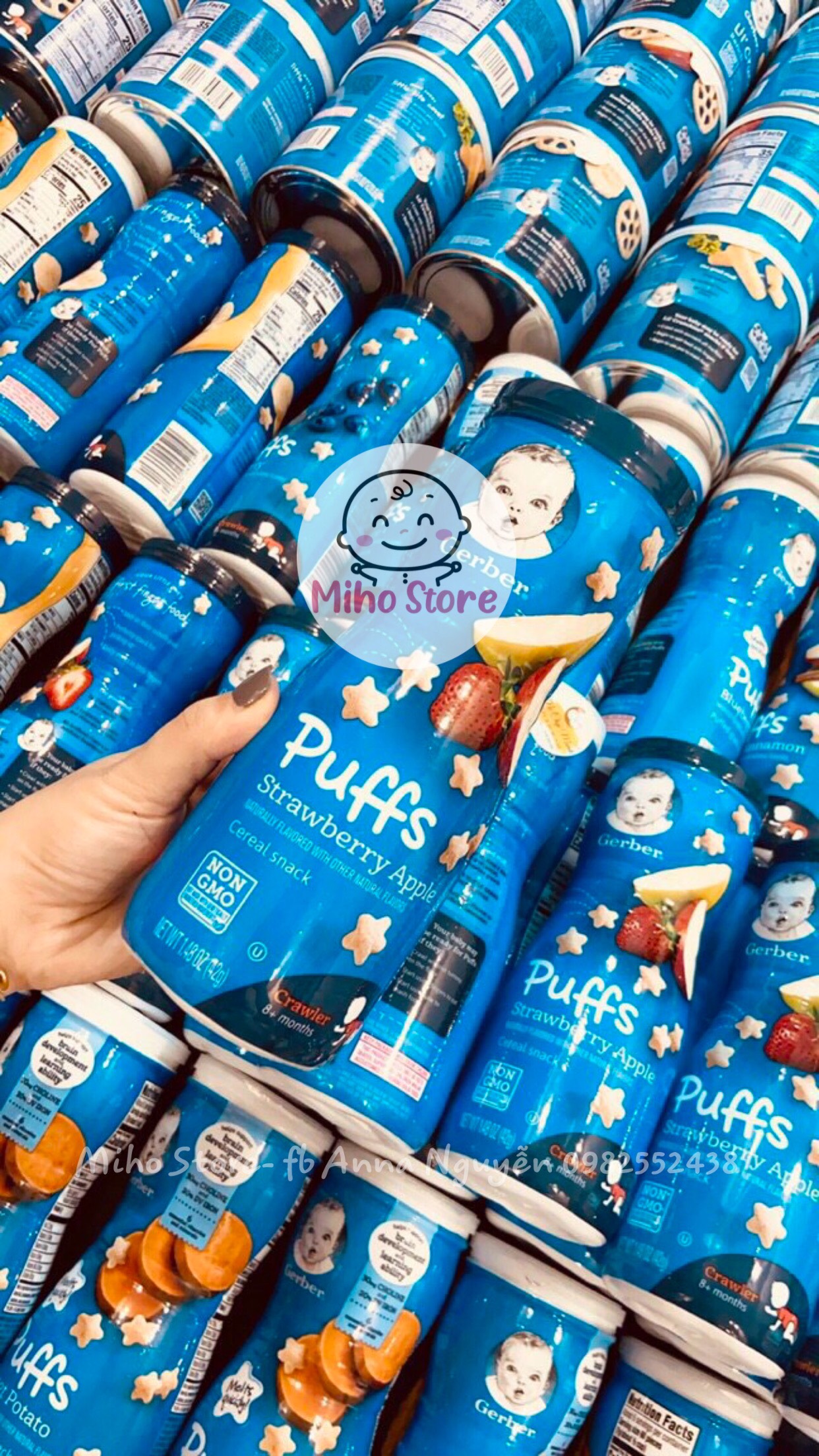 (Mẫu mới nắp trắng) Bánh ăn dặm ngũ cốc organic Gerber