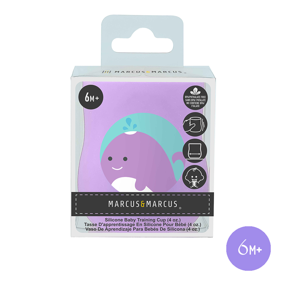 Ly tập uống nước silicon Baby Marcus & Marcus, từ 6 tháng - Willo (120ml)