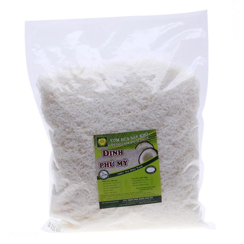 CƠM DỪA SẤY KHÔ FLAKE 1KG (HẠT SỢI)