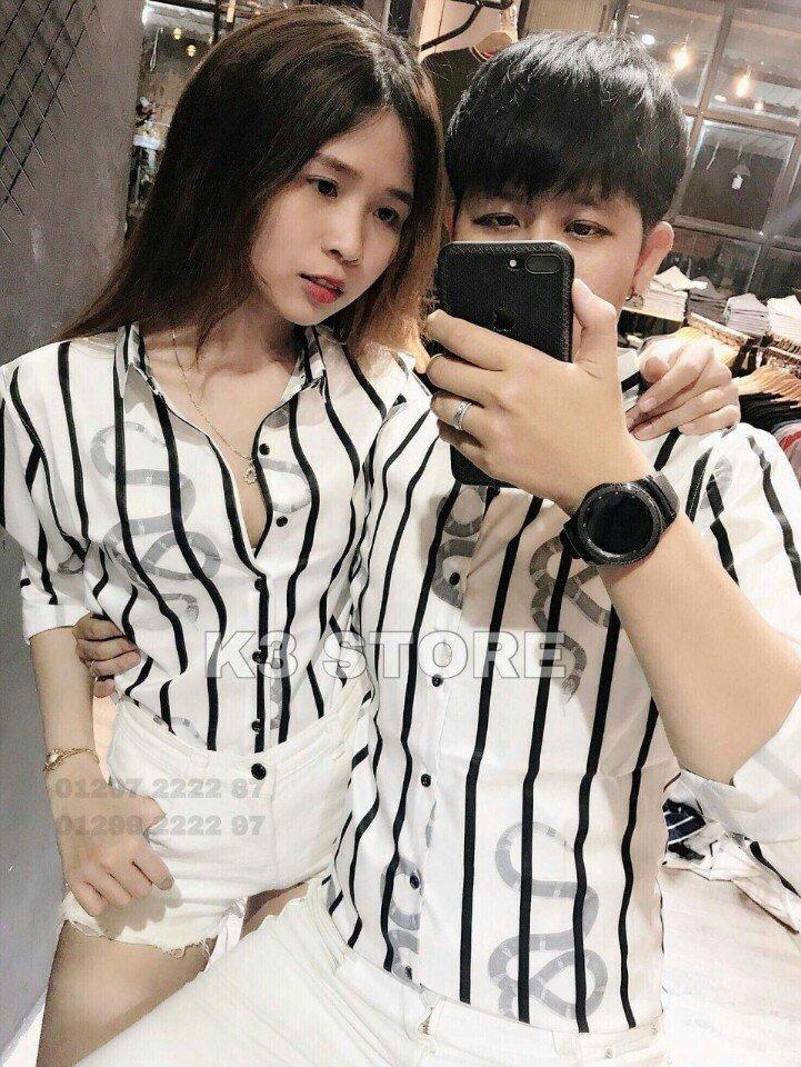 [HCM]ÁO SƠMI NAM NỮ CẶP ĐÔI MINH CHỨNG TÌNH YÊU ĐÔI LỨA sakura