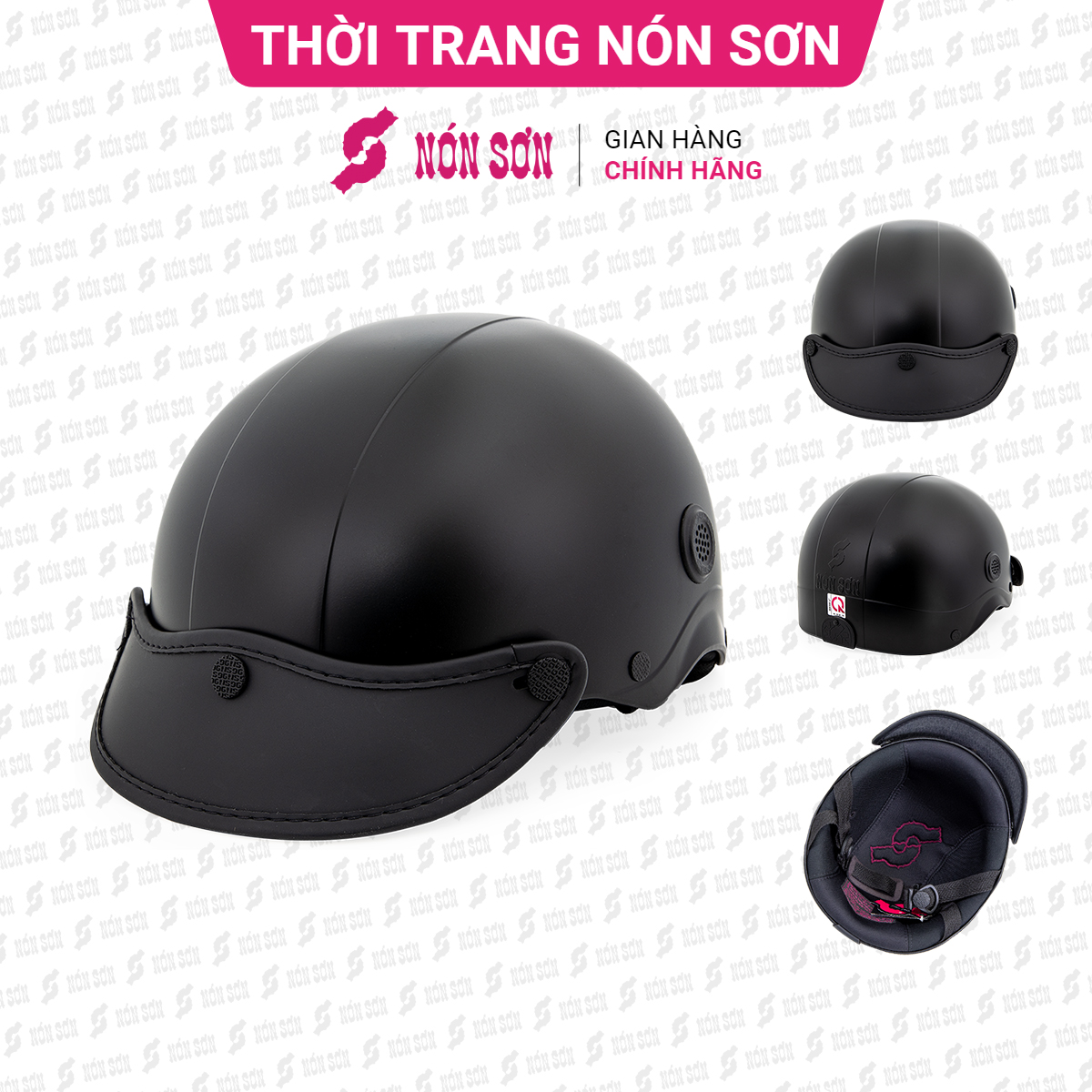 Mũ bảo hiểm lỗ thông gió NÓN SƠN chính hãng ATG-ĐN052
