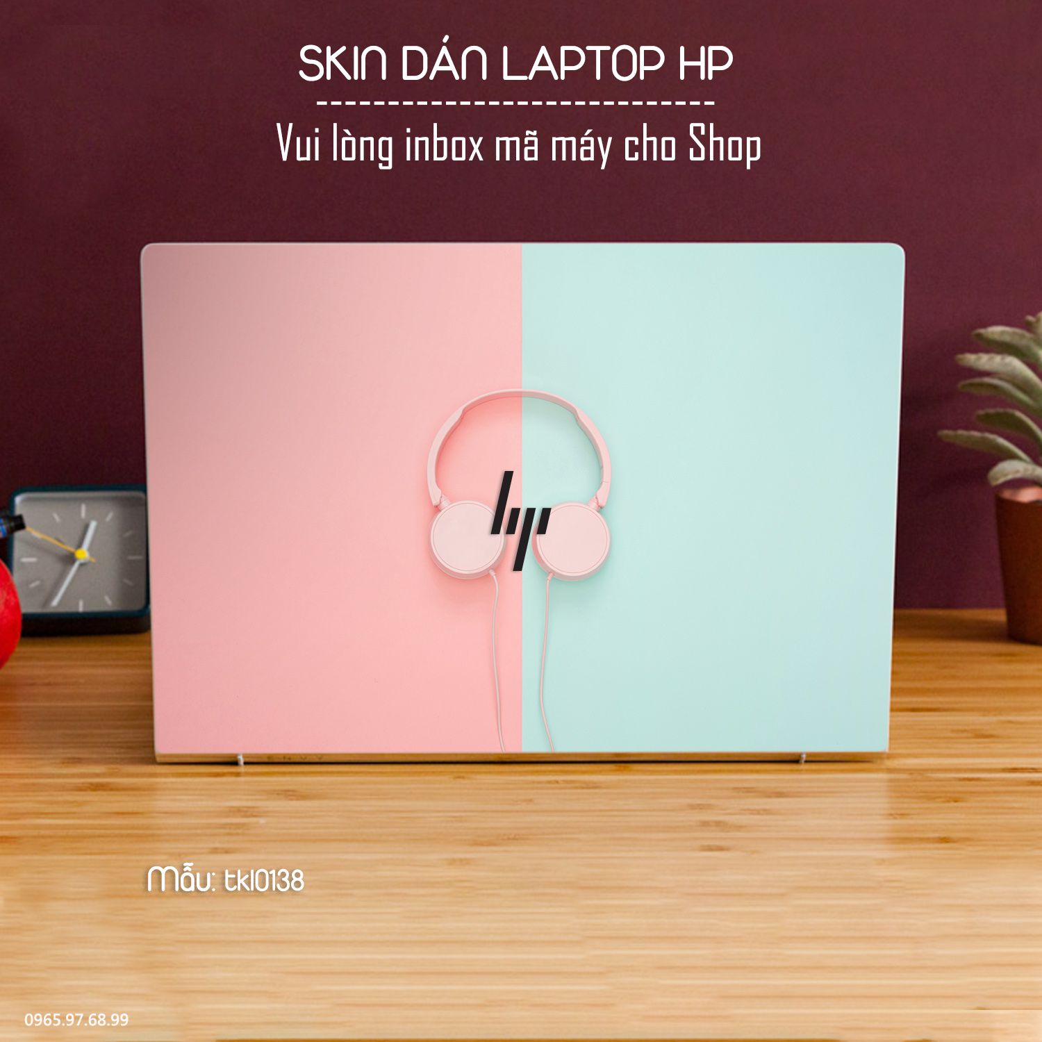 Decal Skin dán Laptop HP mẫu thiết kế (inbox mã máy cho shop)